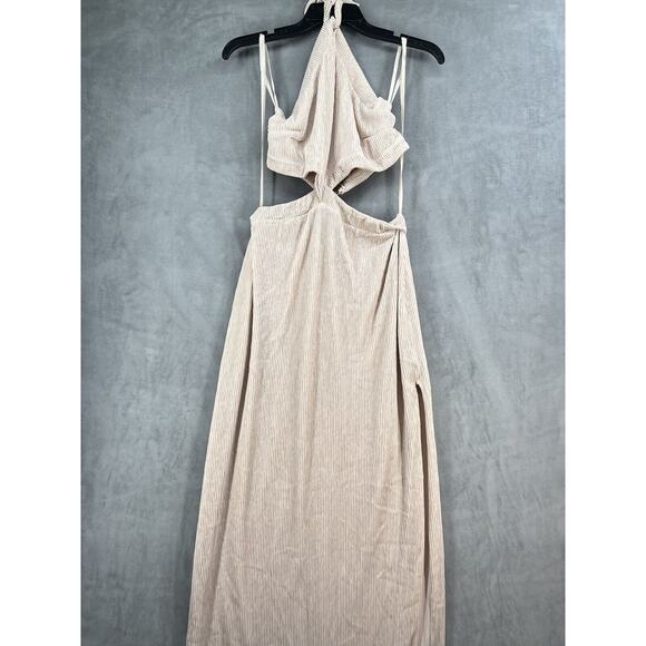 Rumer Cassidy Maxi Dress in Nude Size Large Stretchy - Picture 3 of 13